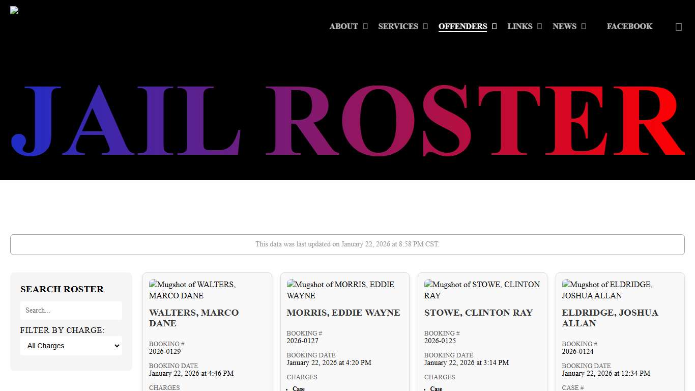 Jail Roster - Pittsburg County Sheriff's Office