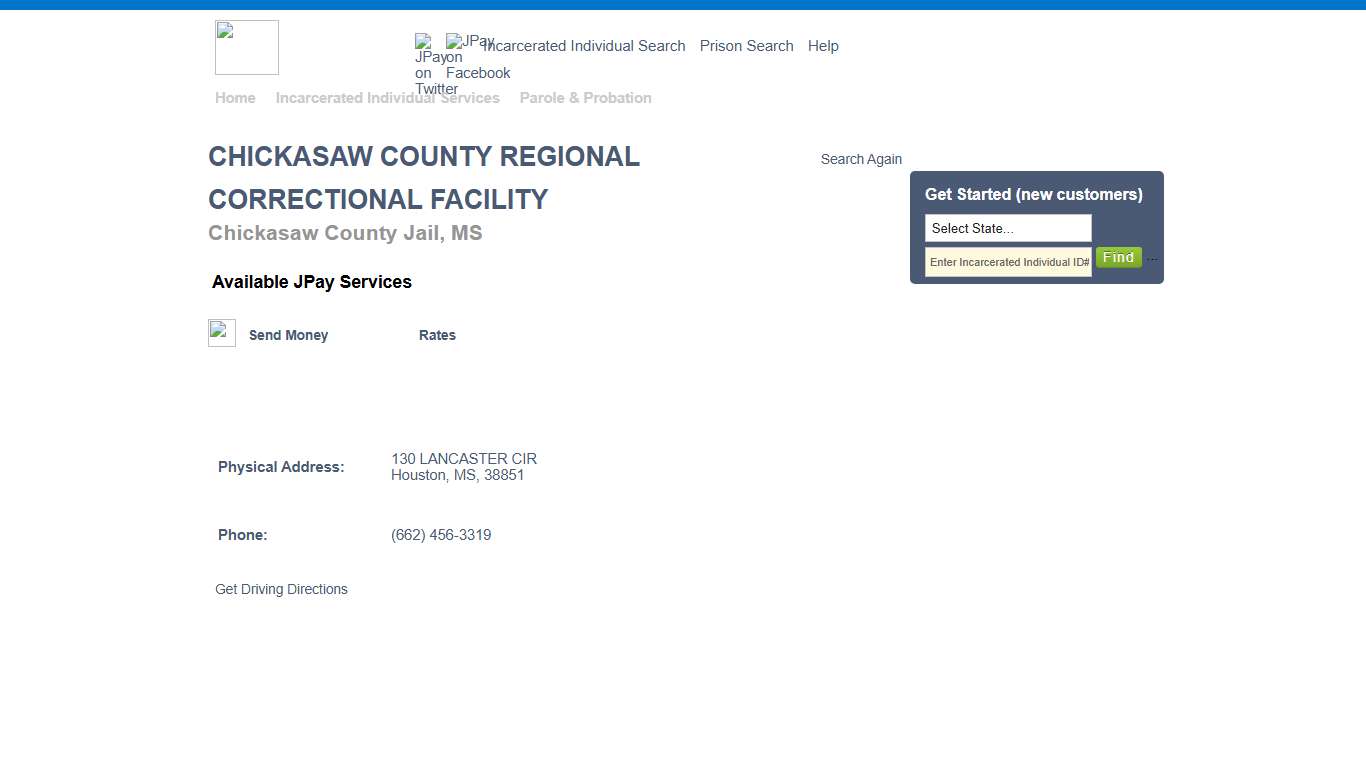 CHICKASAW COUNTY REGIONAL CORRECTIONAL FACILITY