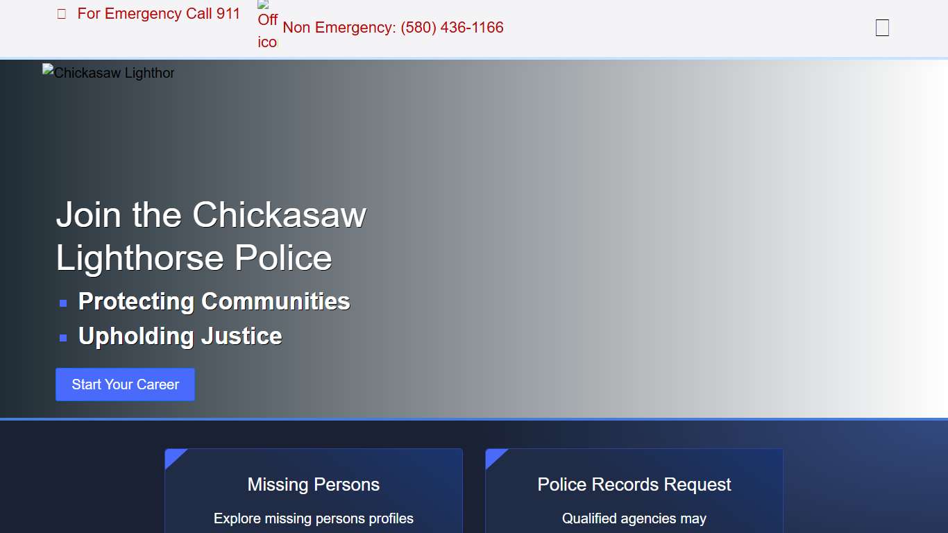 Chickasaw Lighthorse Police - Home
