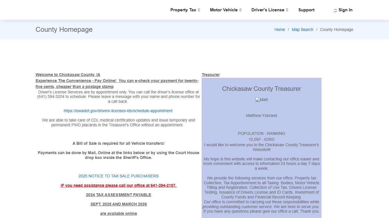 Chickasaw County Treasurer